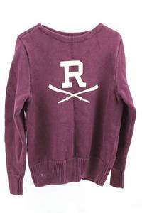 Ralph Lauren Rugby Burgundy Knit Sweater - Size L