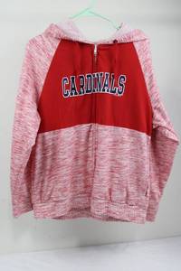 New Era Cardinals Hoodie XL - Red Heather Zip Front Sweatshirt