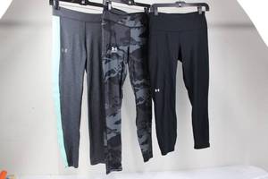 Under Armour HeatGear Compression Leggings - Camouflage Print & Black - Size MDMM (4-Pack)