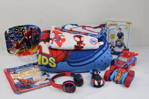 Spider-Man Kids Bedding Set with Pillow & Blanket, Wipe-Clean Activities Book, Hoop & Cars