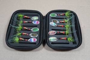 Set of 10 Spinner Baits in Case