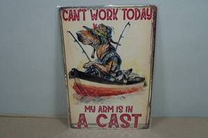 Novelty Metal Sign - Cant Work Today