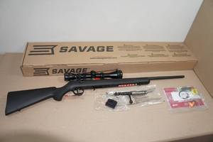 Unfired Savage 93R17 FXP .17 HMR Bolt-Action Rifle - 3-9 x 40 Scope