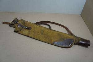 Antique Canvas and Leather Take Down Rifle Gun Case