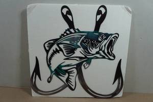 Laser Cut Steel Colorized Fish Wall Dcor - 16x16