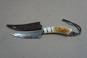 Viking Knife Co Carbon Steel Damascus Style Hunting Knife