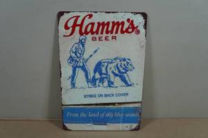 Vintage Style Metal Sign - Hamms Beer