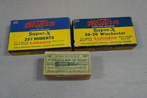 Antique Empty Ammo Boxes