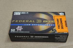50 Federal Premium LE 9mm Luger P 124 Gr Tactical HST Ammo