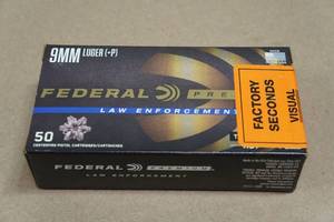 50 Federal Premium LE 9mm Luger P 124 Gr Tactical HST Ammo