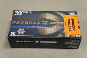 50 Federal Premium LE 9mm Luger P 124 Gr Tactical HST Ammo