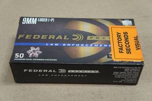 50 Federal Premium LE 9mm Luger P 124 Gr Tactical HST Ammo