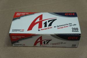 200 CCI A17 .17 HMR 17 Gr Varmint Tip Ammo