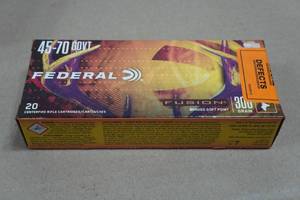 20 Federal Fusion .45-70 Govt 300 Gr Bonded SP Ammo