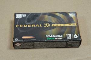 20 Federal Premium .308 Win 168 Gr Gold Medal Sierra Matchking BT HP Ammo