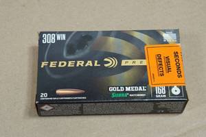 20 Federal Premium .308 Win 168 Gr Gold Medal Sierra Matchking BT HP Ammo