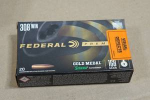 20 Federal Premium .308 Win 168 Gr Gold Medal Sierra Matchking BT HP Ammo