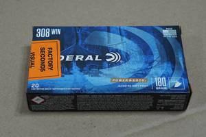 20 Federal Power-Shok .308 Win 180 Gr JSP Ammo