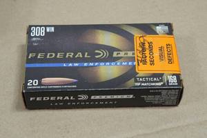 20 Federal Premium LE .308 Win 168 Gr Tactical Tip Matchking Ammo