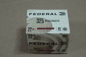 325 Federal Automatch .22LR 40 Gr Solid Ammo