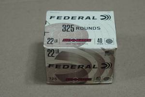 325 Federal Automatch .22LR 40 Gr Solid Ammo