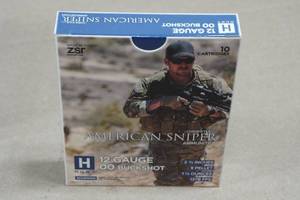 10 ZSR Hunt American Sniper 12 Gauge 2-34 00 Buckshot Shotshells