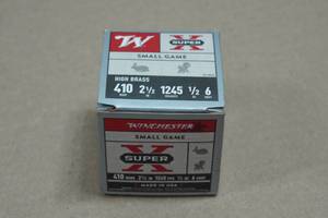 25 Winchester Super-X .410 Bore 2-12 6 Shot High Brass Shotshells
