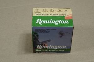 25 Remington Gun Club 20 Gauge 2-34 9 Shot Shotshells