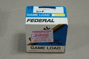 25 Federal Duck & Pheasant 20 Gauge 2-34 4 Shot Shotshells