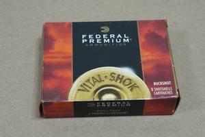 5 Federal Premium Vital-Shok 12 Gauge 3-12 Magnum 00 Buckshot Shotshells