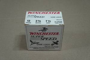 25 Winchester Super Speed 12 Gauge 2-34 7-12 Shot Shotshells