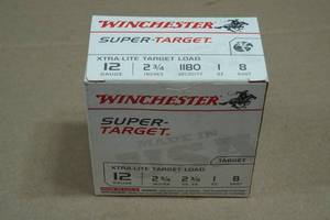 25 Winchester Super-Target 12 Gauge 2-34 Xtra-Lite 8 Shot Shotshells