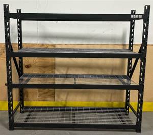 Ironton 4-Tier Storage Shelving, 77in.W x 72in.H x 24in.D #62497 Msrp $249.99 see description