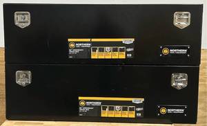 Northern Tool Lot of 2- Underbody Truck Toolboxes with Drop Door, 60in. x 17in. x 18in., Steel, Gloss Black, T-Handle Latches Msrp $1,019.98 #52878