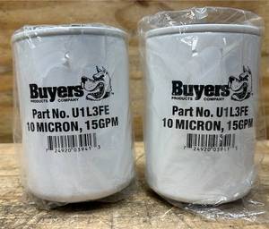 Buyers Products, U1L3FE 10 Micron Replacement Element, Model# U1L3FE #56987 Msrp $49.98 lot of 2