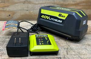RYOBI 40V Volt Lithium-ion 6.0 Ah High Capacity Battery OP40602 with Charger