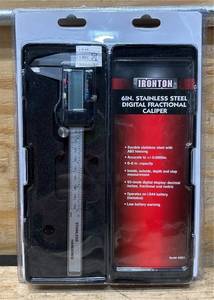 Ironton 6in. Stainless Steel Digital Fractional Caliper #44051 see description