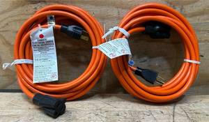 50FT Orange Extension Cord lot of 2