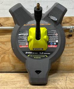 RYOBI 12 in. 3100 PSI Electric Pressure Washer Surface Cleaner with Caster Wheels RY31SC312
