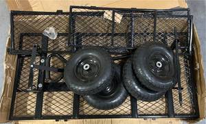 Strongway Steel Jumbo Garden Wagon, 1400-Lb. Capacity, 50in.L x 24.1in.W x 26.75in.H #111876 Msrp $179.99 see description