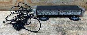 Strongway Slim LED Warning Light Bar with Magnetic Base, 15in., 30 Watts, Clear Lens #6112071 Msrp $69.99 see description