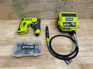 RYOBI cordless Staplernailer and 18V rotary tool Non-working (lot of 2)