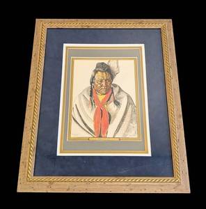 Good Striker Glacier National Park Print by Winold Reiss, Framed