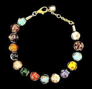 Petralula or Lasoth Murano Glass Bead Bracelet - Venice, Multicolor