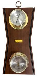 Vintage Springfield Weather Instruments Burlington Northern Thermometer & Barometer
