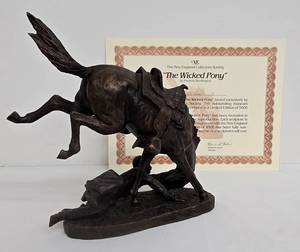 The Wicked Pony - Frederic Remington Reproduction by NE Collectors Society