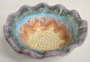 Mackenzie-Childs Ruffled Edge Brittany Bowl