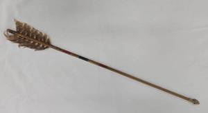 Arrow - 27-Inch Wooden with Feather Fletching and Painted Shaft