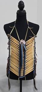 Beaded Native American Breastplate with Bone Slats