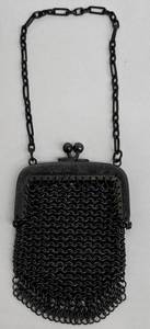 Vintage Miniature Metal Mesh Handbag with Chain